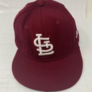 7 5/8 band STL St. Louis Cardinals New Era Maroon flex band MLB baseball cap